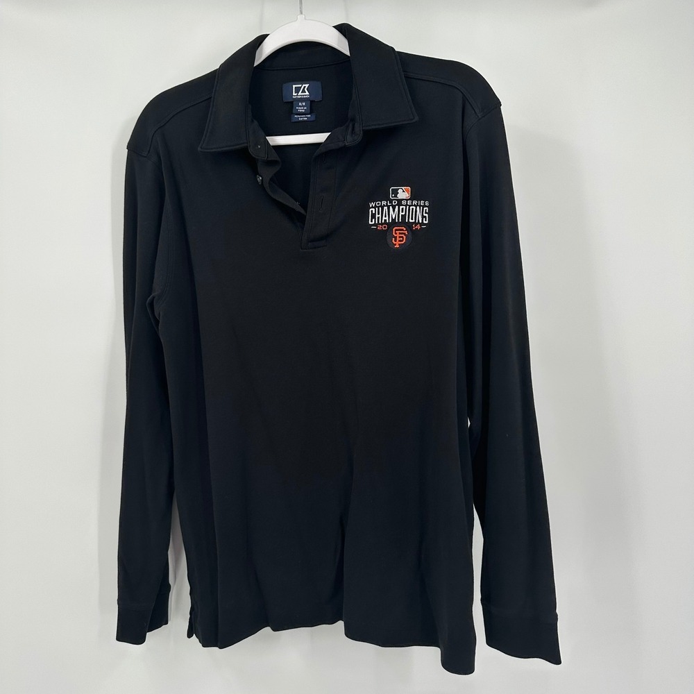 Cutter‎ Buck Mens San Francisco Giants 2014 World Series Long Sleeve Polo Size M